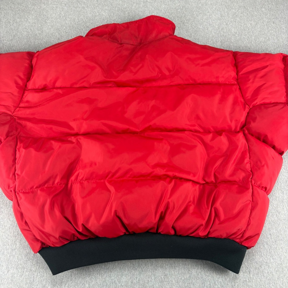 VNTG Columbia Duck Down Puffer Jacket Mens XL Blue Red Reversible Duck Down Coat - Picture 15 of 16